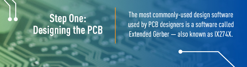 step one in pcb:the mostly commonly used design software used by pcb designers is called extended gerber-also known as IX274X