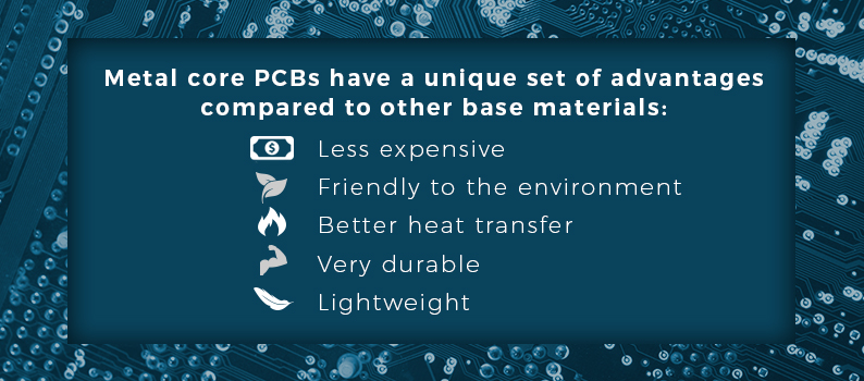 advantages of metal core pcbs