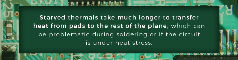 starved thermals take much longer to transfer heat