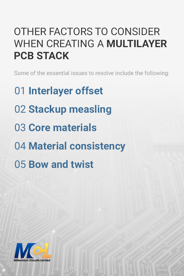 Other Factors to Consider When Creating a Multilayer PCB Stack